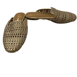 New Directions Brodey Gold Woven Mule‎ Size 6